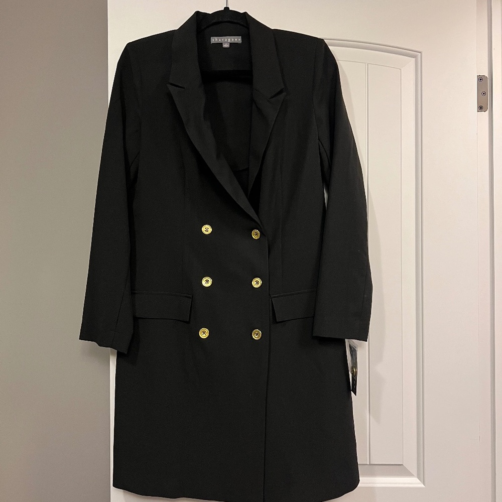 Sharagano Black button dress
